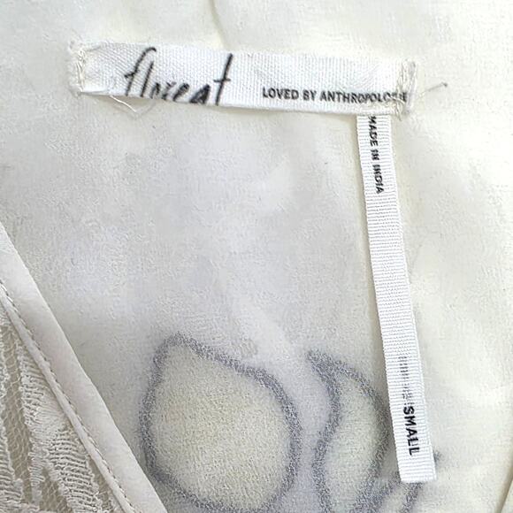 Floreat by Anthropologie Lemon Lace Cami Blouse PJ Top Size Small - Picture 5 of 11